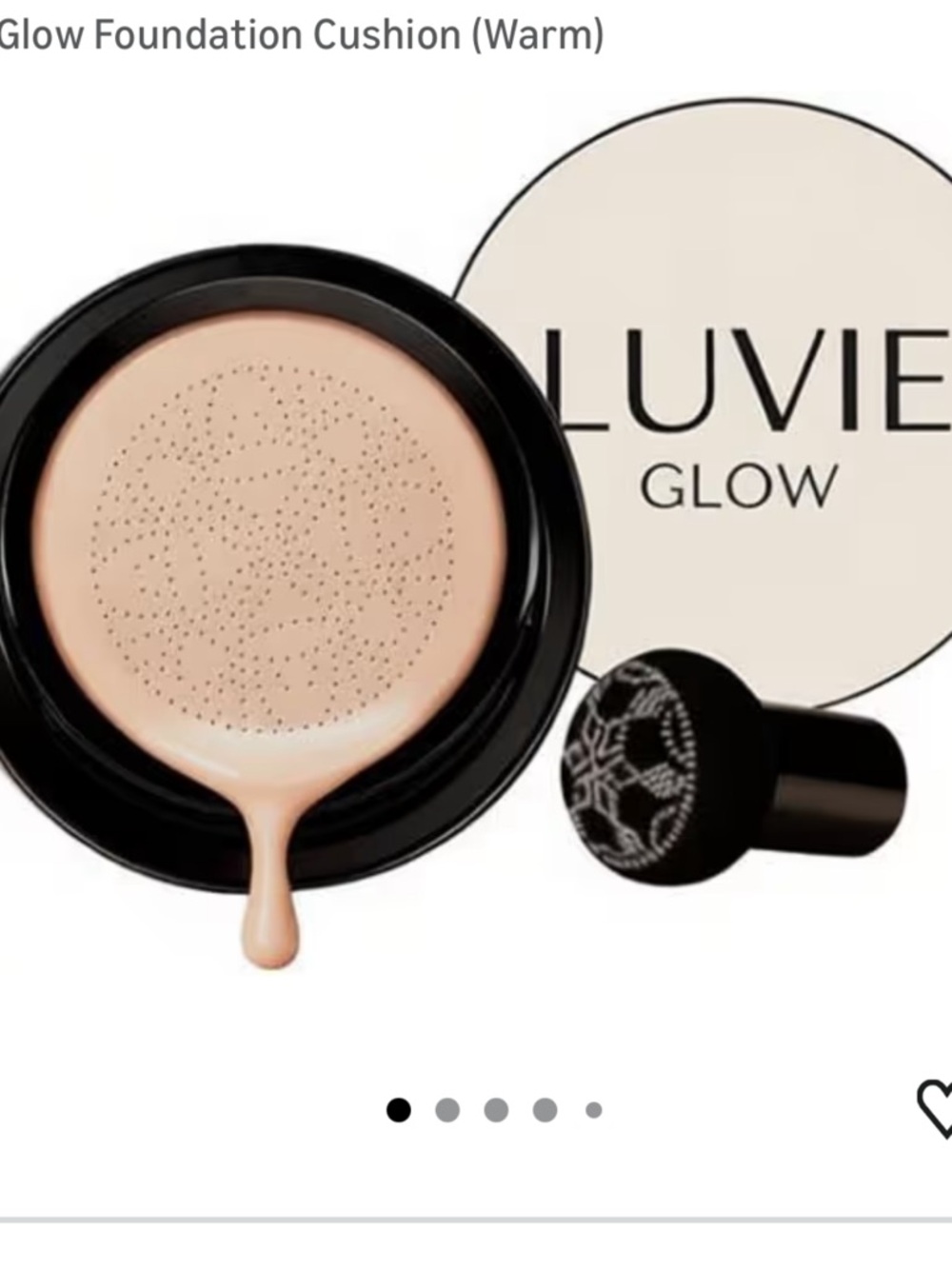 Glow Foundation Cushion (Ivory) Suitable for white complexion moisturizing.
